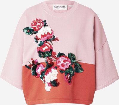 Essentiel Antwerp Sweatshirt 'Festi' in tanne / dunkelorange / rosa / weiß, Produktansicht