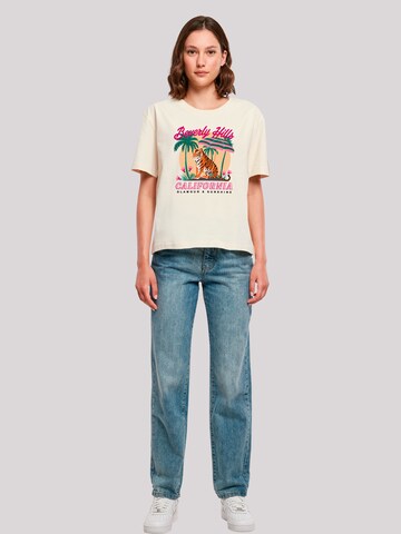 T-shirt 'Beverly Hills California Glamour Summer' F4NT4STIC en beige