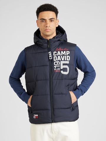 CAMP DAVID Vest in Blue: front