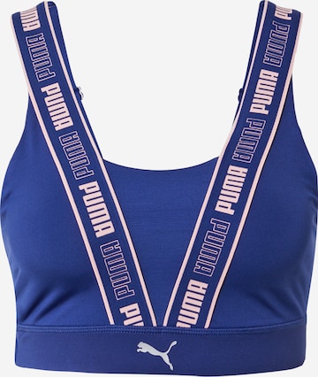 PUMA Bustier Sport bh in Blauw: voorkant