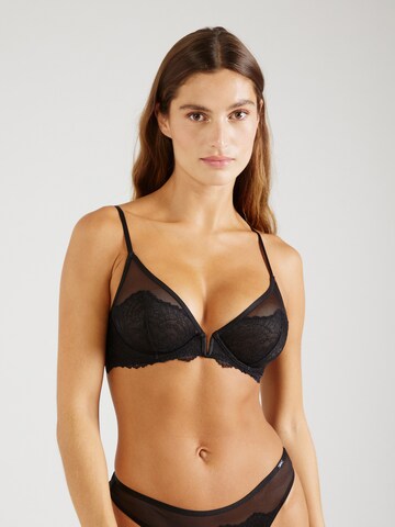 Lindex Push-up Σουτιέν 'Chloe' σε μαύρο: μπροστά