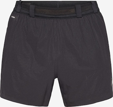 juoda ASICS Standartinis Sportinės kelnės 'METARUN 5IN': priekis