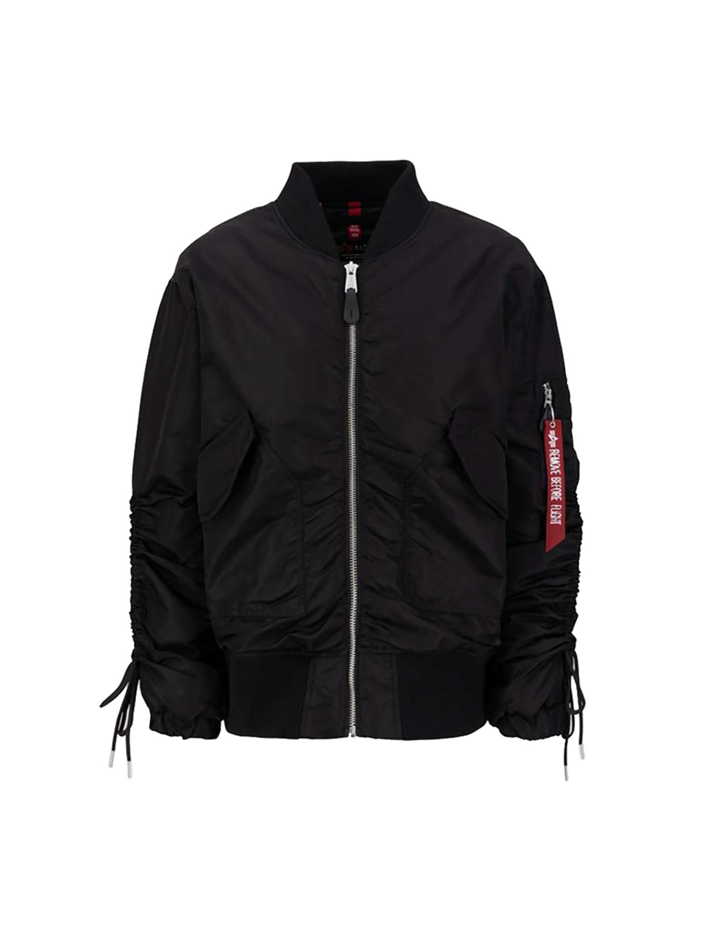 melns ALPHA INDUSTRIES Starpsezonu jaka 'CWU MA-1': no priekšpuses