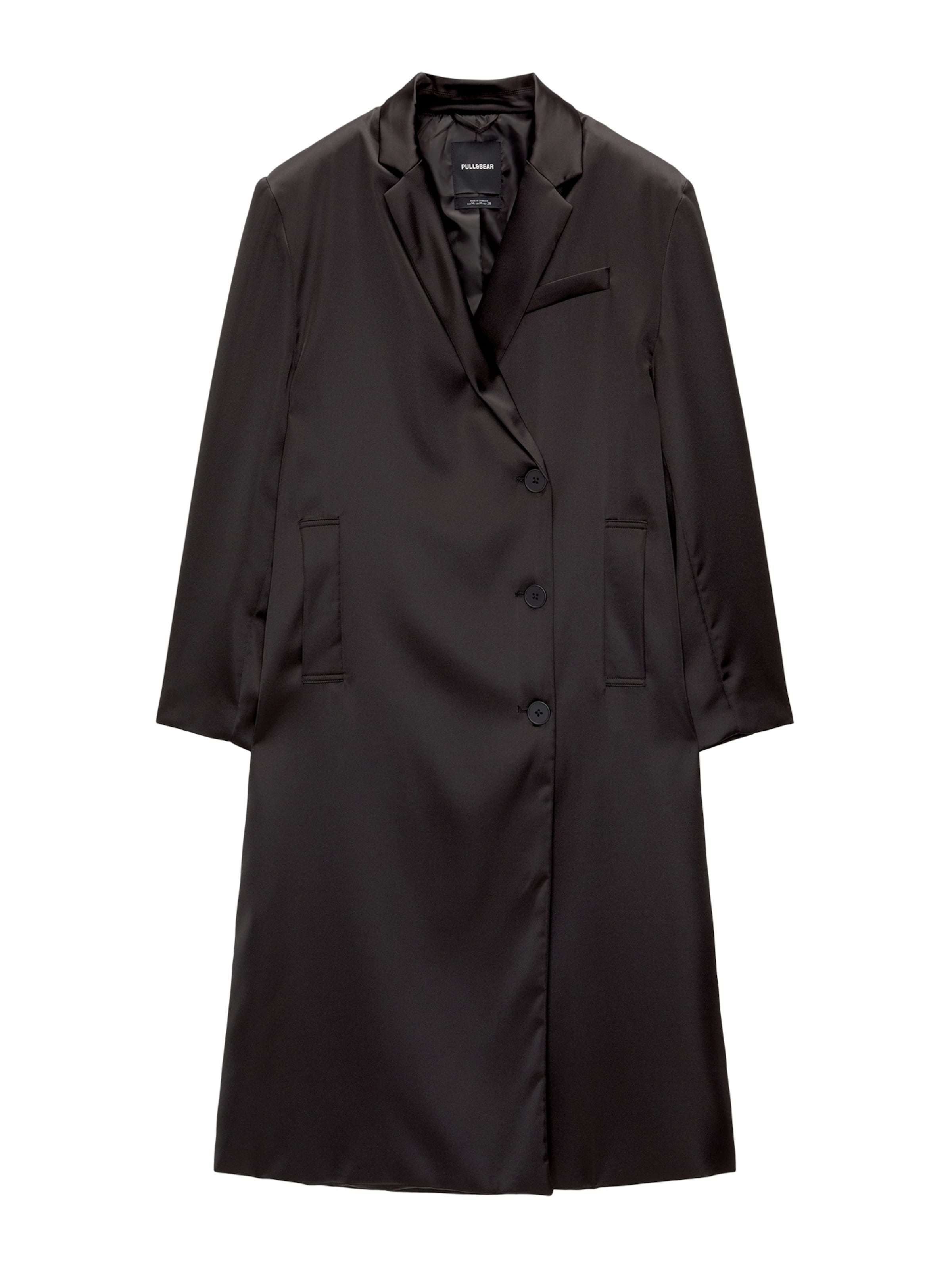 Pull&Bear Mantel in Schwarz: Vorderseite