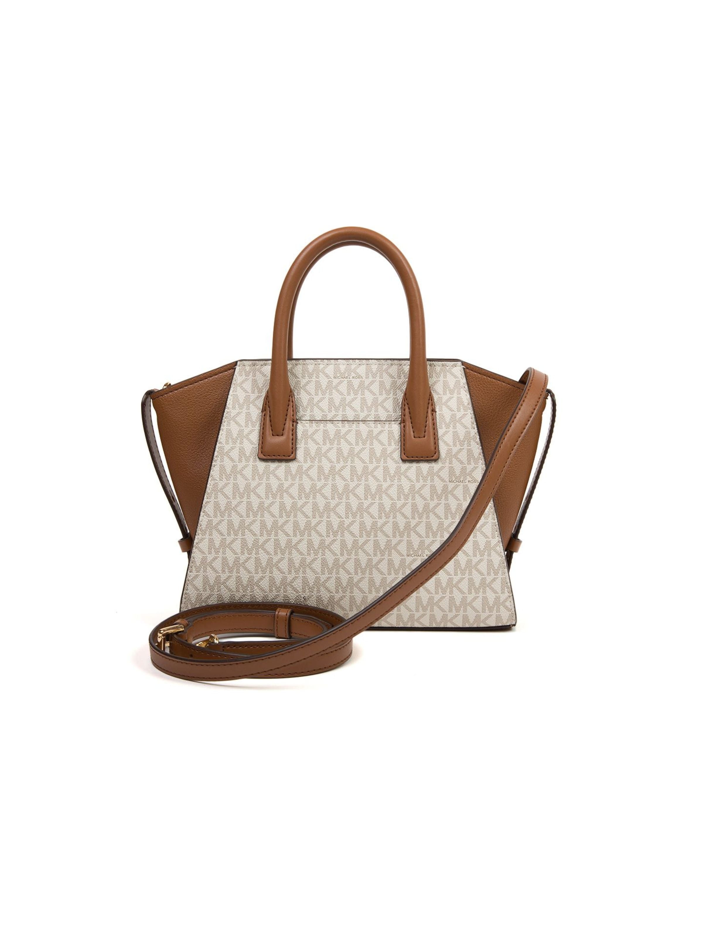 Borsa a mano 'Avril Small Top-Zip  Satchel' di Michael Kors in beige