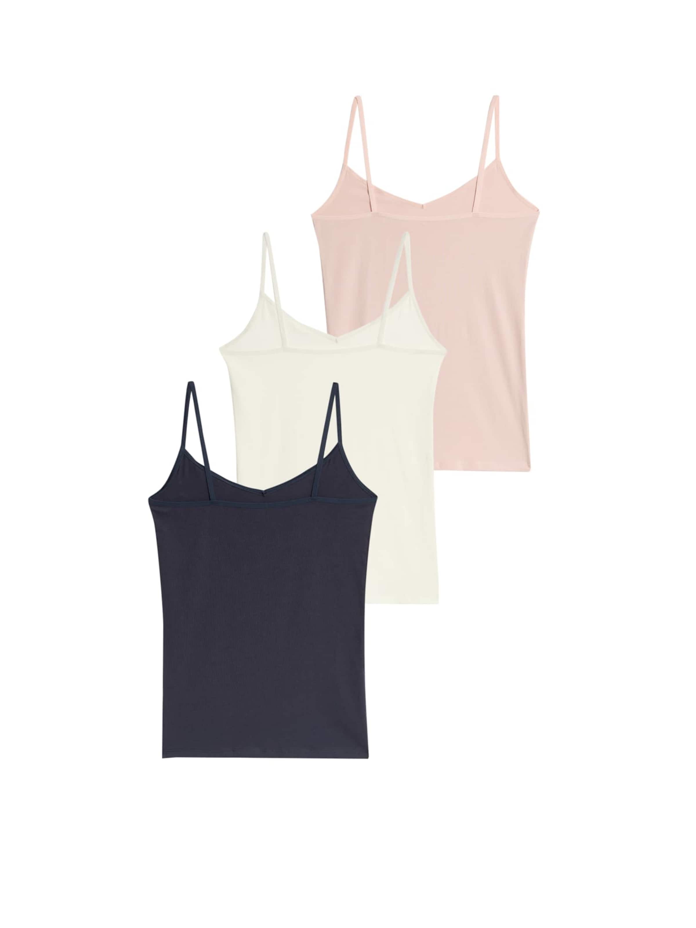 Marks & Spencer Unterhemd in navy / rosa / wollweiß, Produktansicht