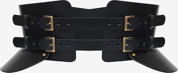 Haute Cuir - Cinturón 'Peplum Maia Corset Belt' en negro: frente