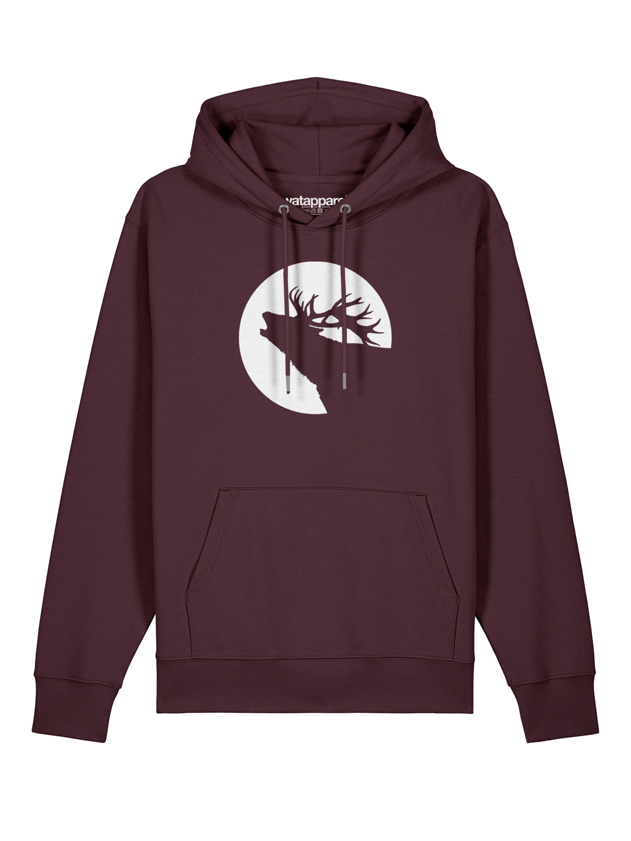 Sweat-shirt ' Röhrender Hirsch ' Watapparel en marron : devant