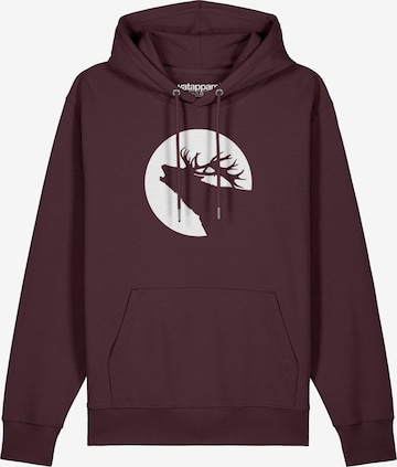 Watapparel Sweatshirt ' Röhrender Hirsch ' in Bruin: voorkant