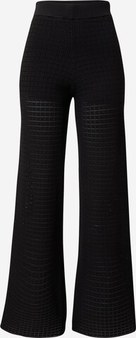 Wide leg Pantaloni 'Nela' de la Guido Maria Kretschmer Women pe negru: față