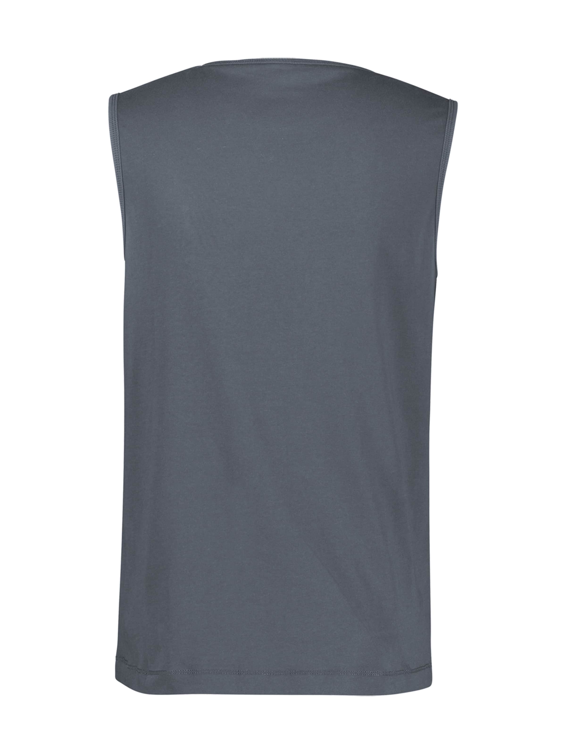 LERROS Sportliches Baumwoll-Tanktop mit O-Neck, große Größen in Grau