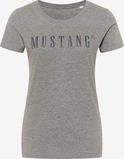 MUSTANG T-Shirt in dunkelgrau / graumeliert, Produktansicht