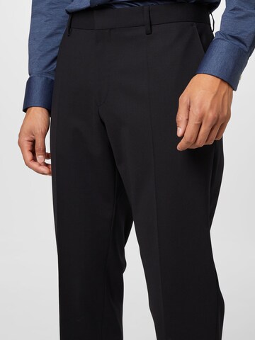 BOSS - Slimfit Pantalón de pinzas 'H-Genius' en negro