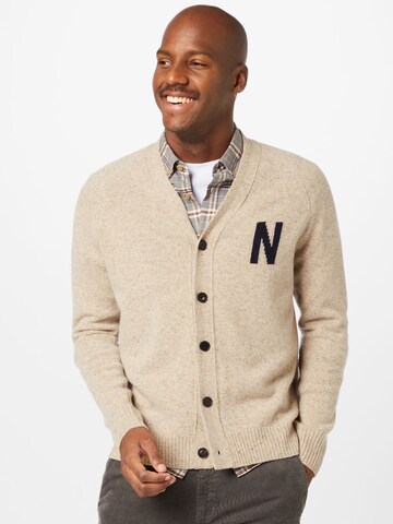 NORSE PROJECTS Cardigan 'Kasper' i brun: forside