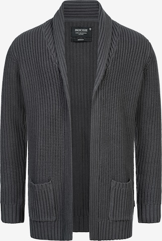 INDICODE JEANS Knit Cardigan in Grey: front