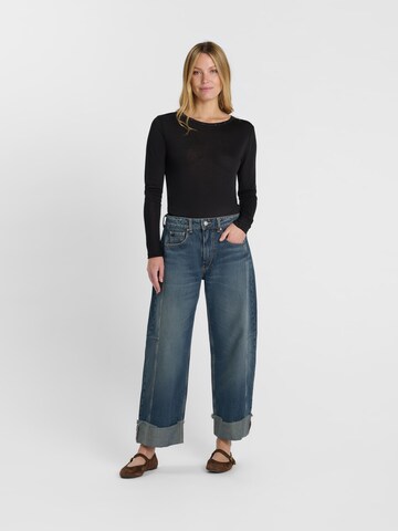 Wide Leg Jean 'Leal' Le Temps Des Cerises en bleu : devant