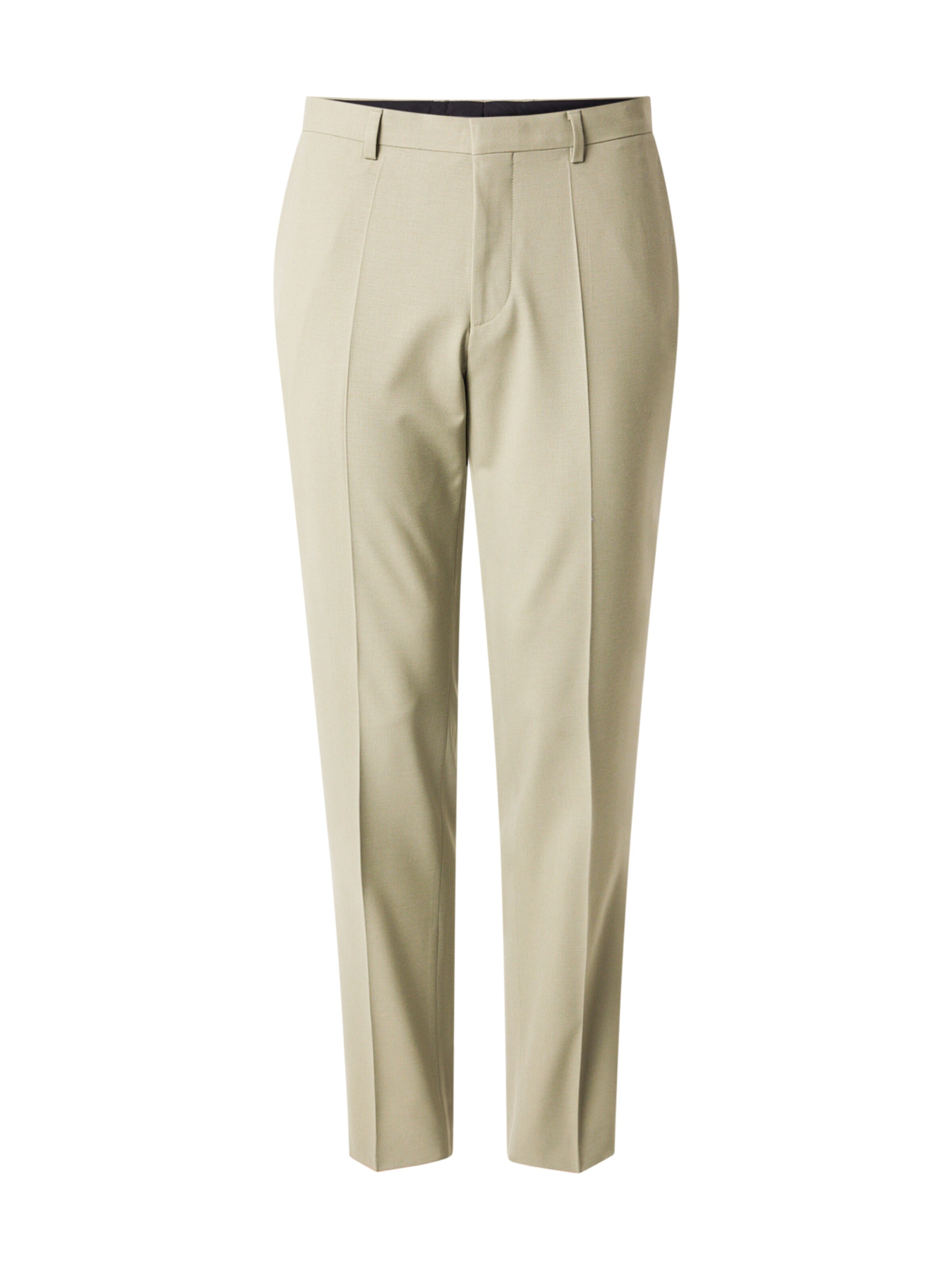 Regular Pantalon à plis 'Hesten232X' HUGO en vert : devant