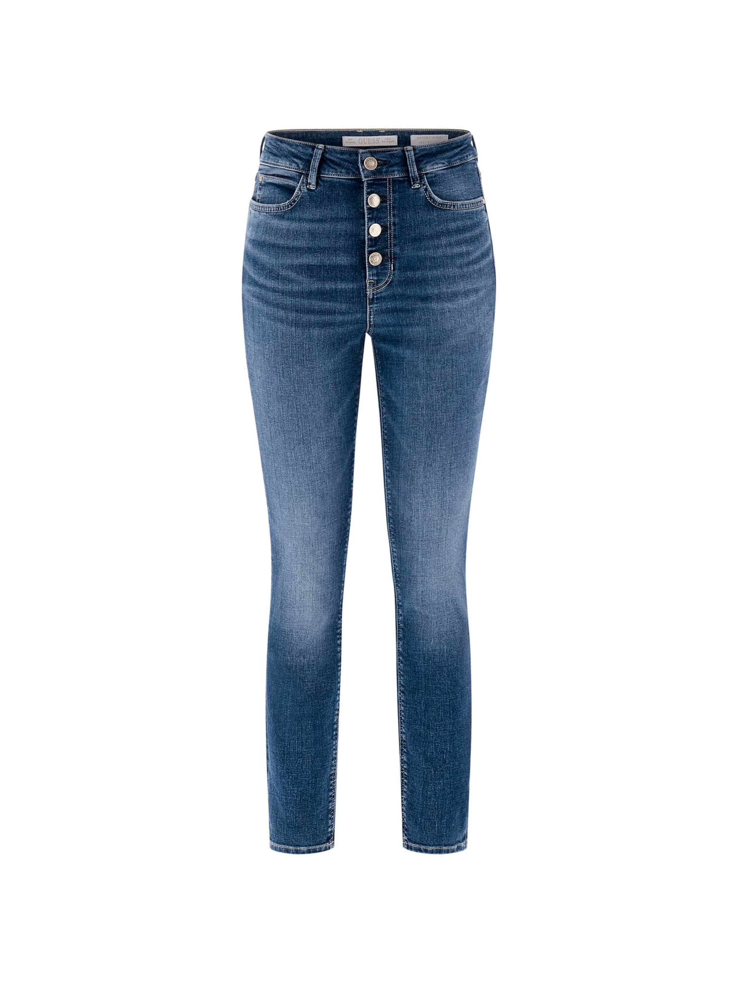 GUESS Skinny Jeans '1981' in Blauw: voorkant