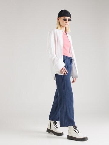 Superdry Wide leg Broek in Blauw