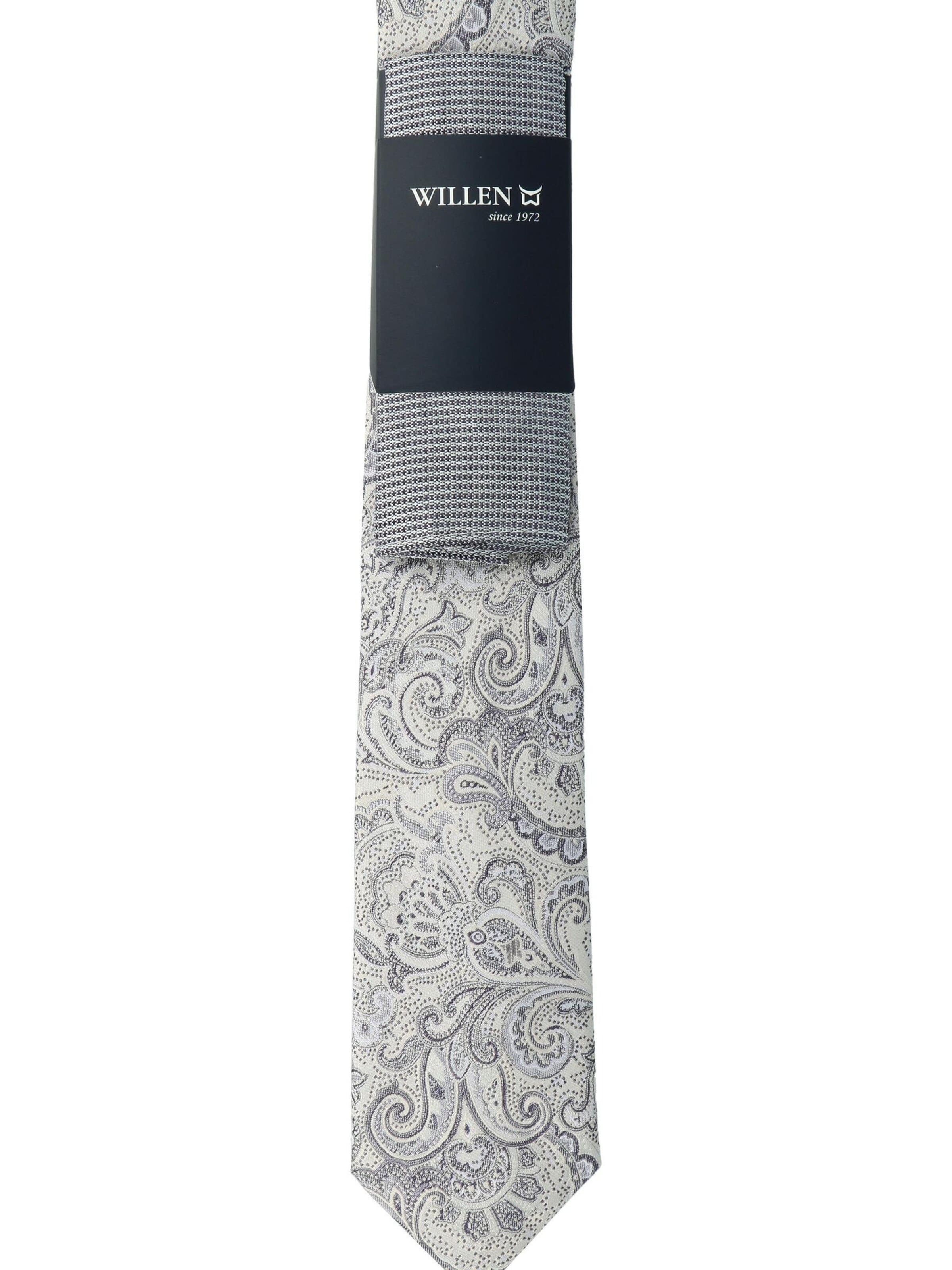 WILLEN Tie 'Paisley / Uni' in Pink