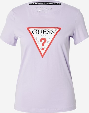 GUESS Μπλουζάκι σε λιλά: μπροστά