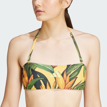 ADIDAS SPORTSWEAR Bandeau Sportbikini 'Adidas x Farm Rio' (GOTS) in Gelb
