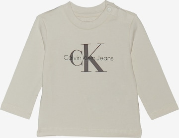 T-Shirt Calvin Klein Jeans en beige : devant