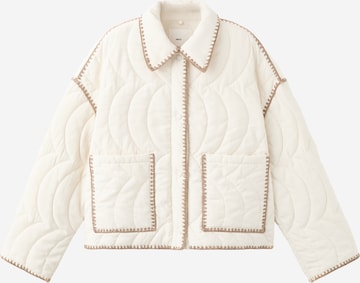 Giacca di mezza stagione 'Zigzag' di MANGO in beige: frontale