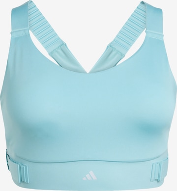 Bustier Soutien-gorge de sport 'FastImpact Luxe' ADIDAS PERFORMANCE en bleu : devant