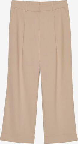 Someday Wide leg Pleat-Front Pants in Beige: front