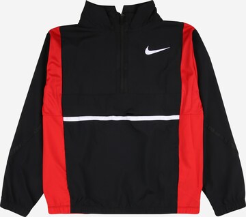 NIKE Athletic Jacket in Black: front