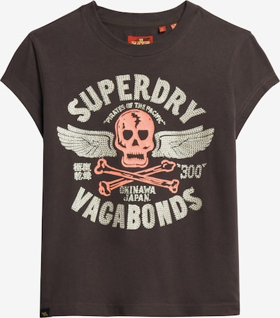 Maglietta Superdry di colore marrone scuro / grigio argento / rosé, Visualizzazione prodotti