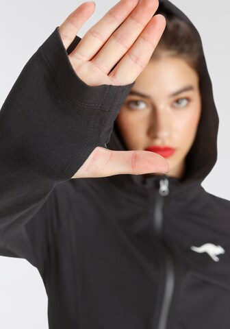 KangaROOS Athletic Zip-Up Hoodie in Black