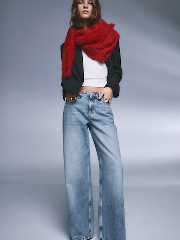 Pull&Bear Wide leg Jeans in Blauw