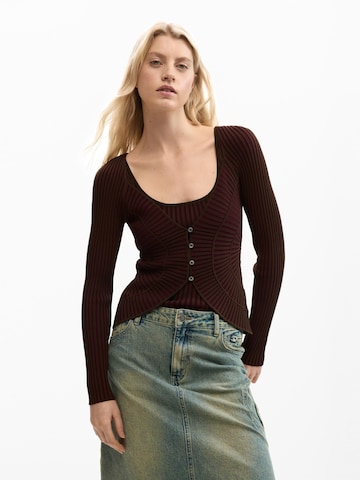 Desigual Kardigan – hnědá: přední strana