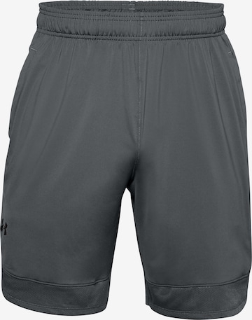 UNDER ARMOUR Workout Pants in Grey: front