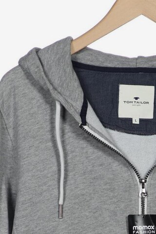 TOM TAILOR Sweatshirt & Zip-Up Hoodie in L in Grey