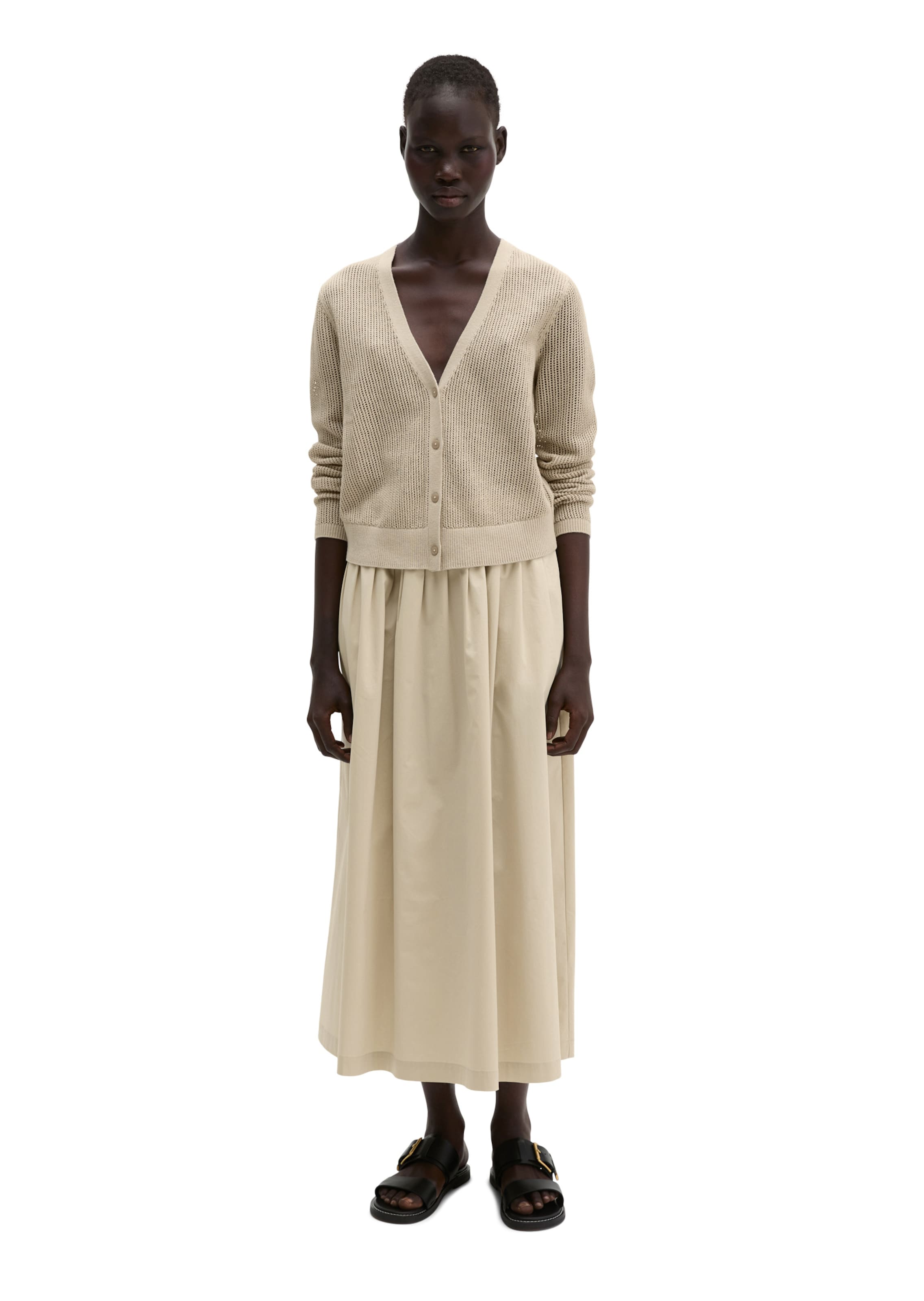 Cardigan Marc O'Polo en beige : devant