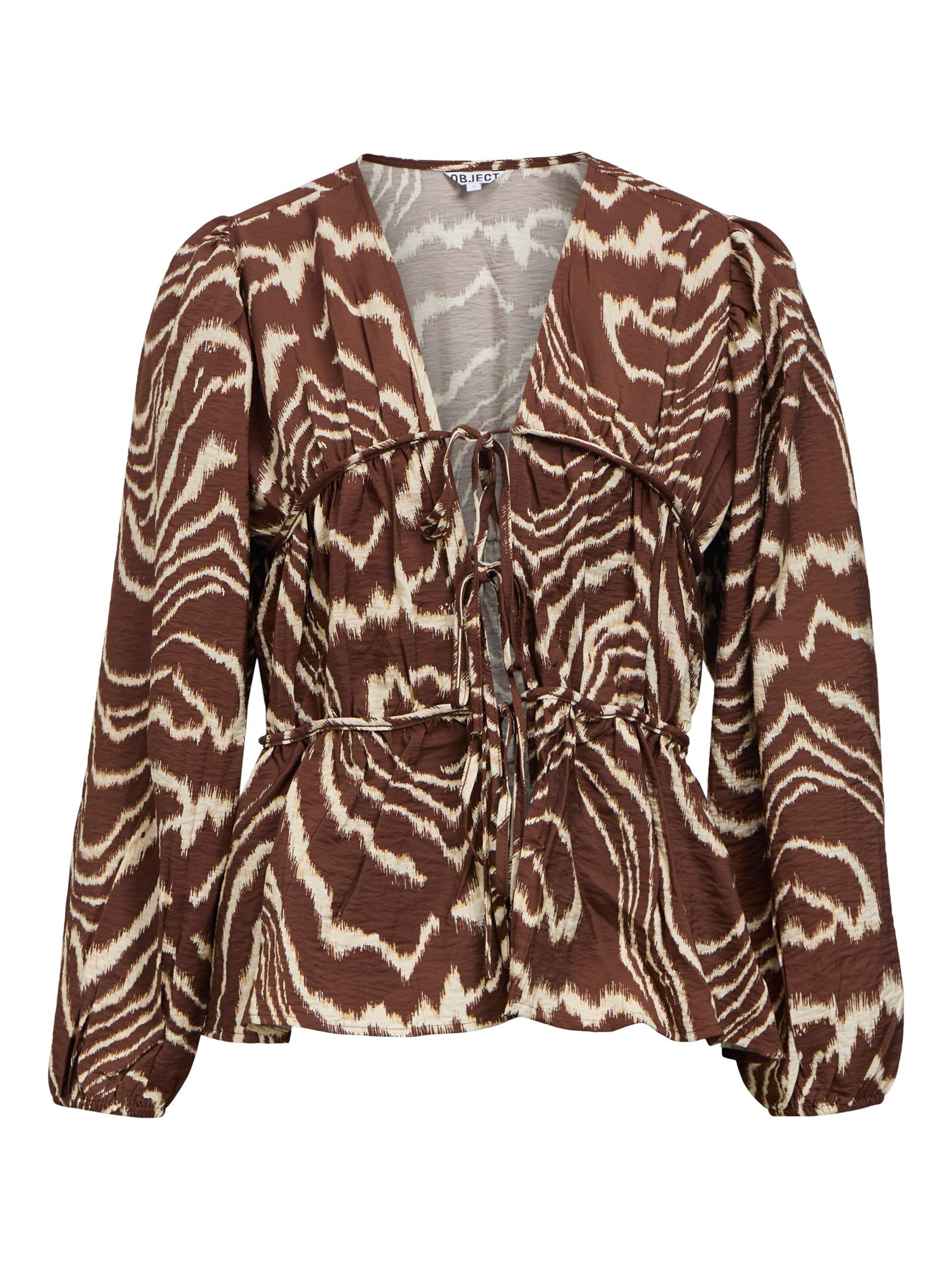 OBJECT Blouse in Bruin: voorkant
