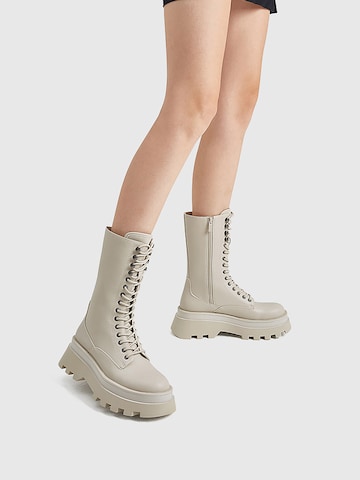 Bottes à lacets Pull&Bear en beige