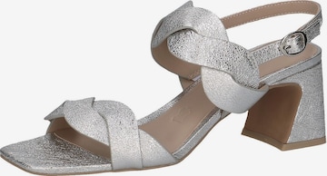 CAPRICE Strap Sandals in Silver: front