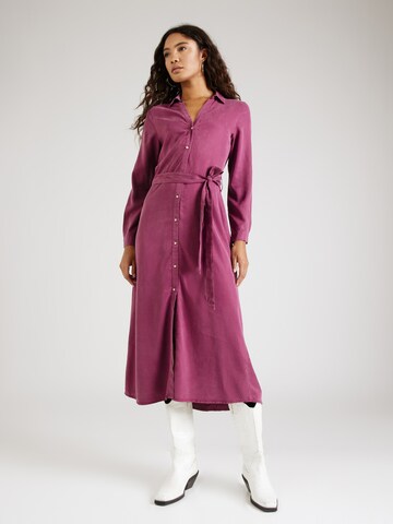 Brava Fabrics Shirt Dress in Purple: front