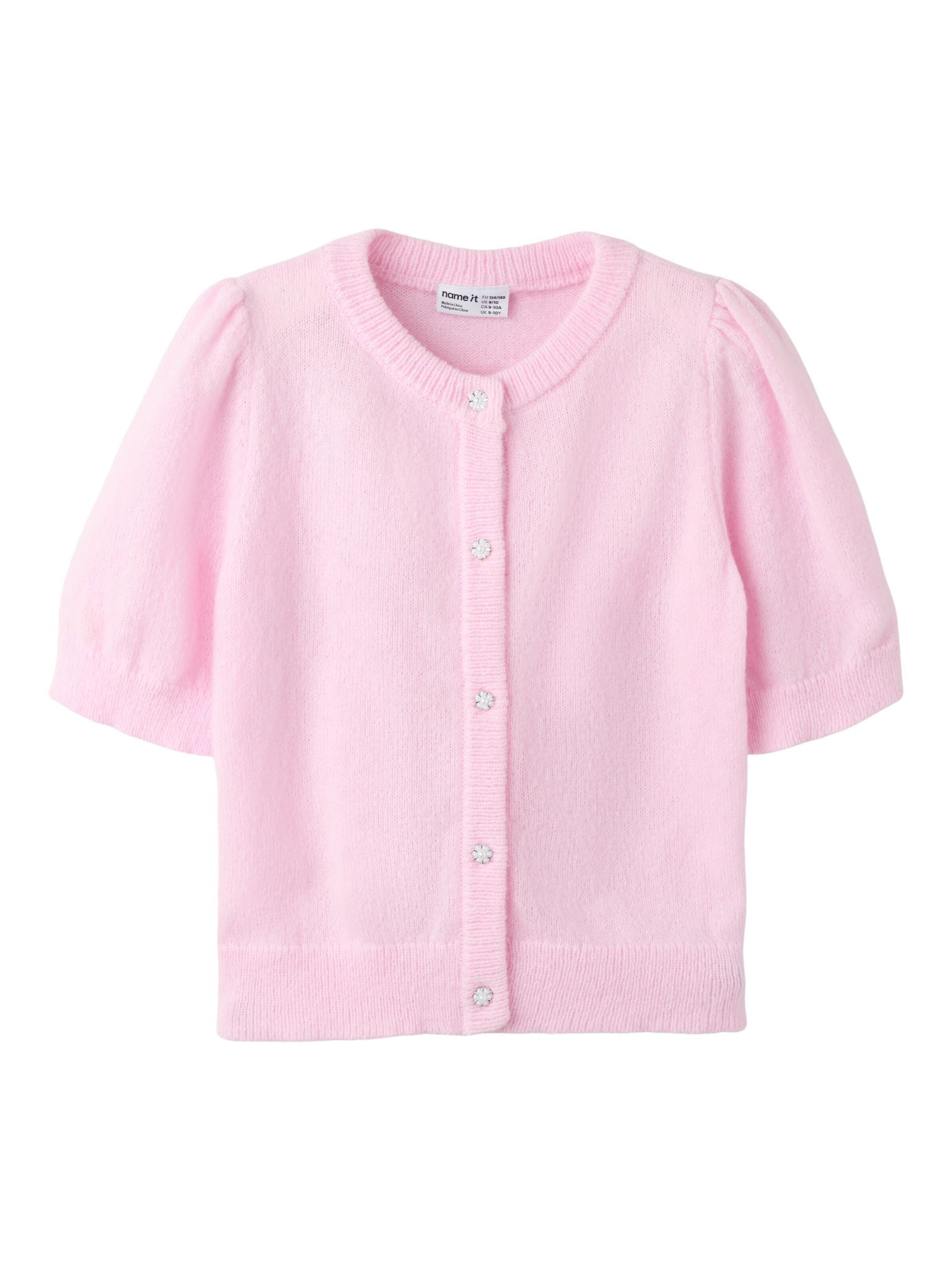 NAME IT Gebreid vest in Roze: voorkant