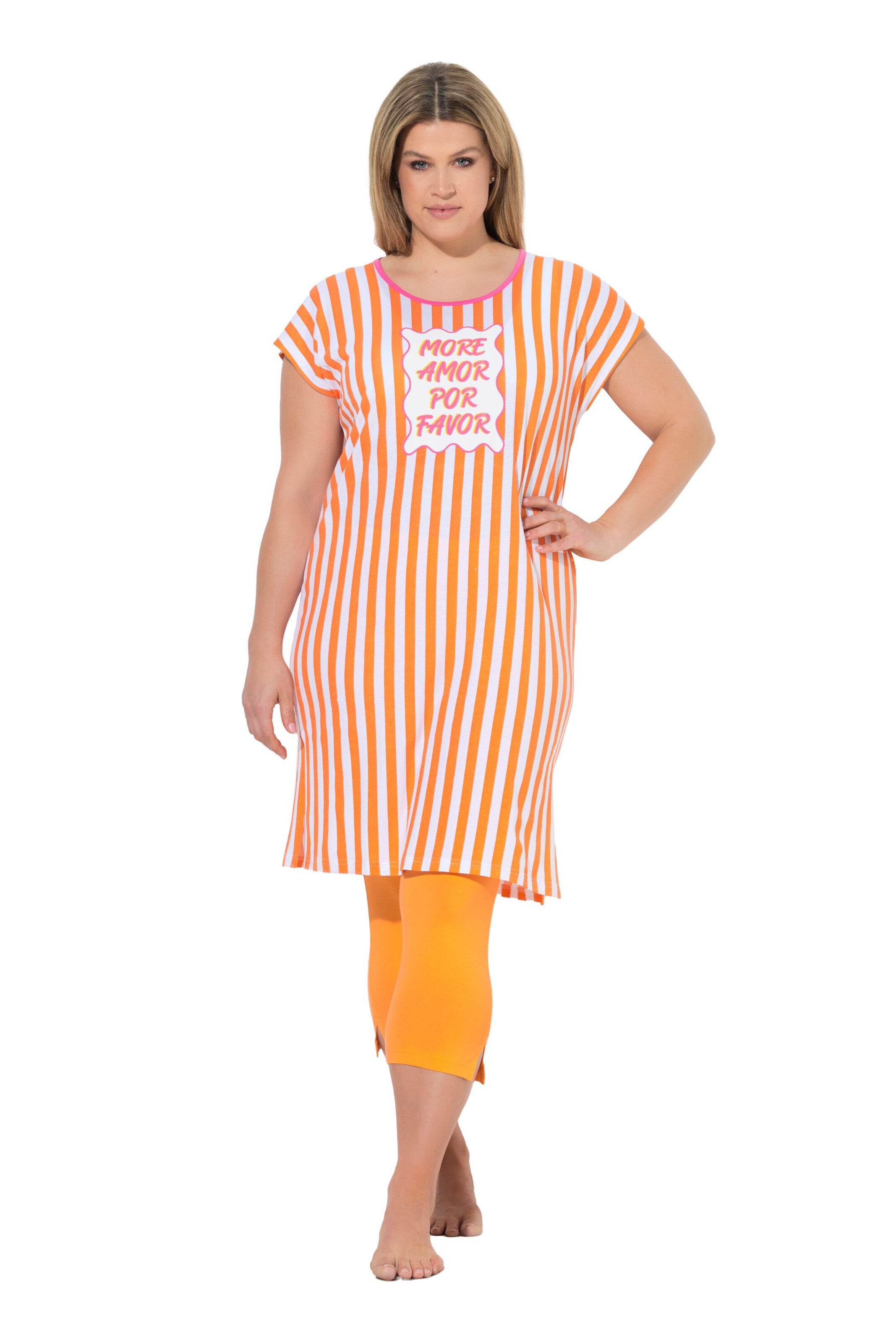 Ulla Popken Nightgown in Orange: front