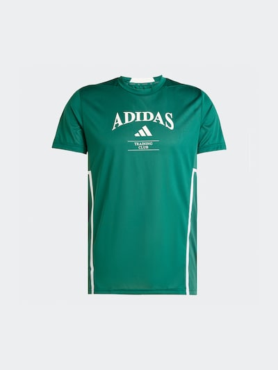 ADIDAS PERFORMANCE T-Shirt fonctionnel 'Design For Training Legacy' en vert foncé / blanc, Vue avec produit