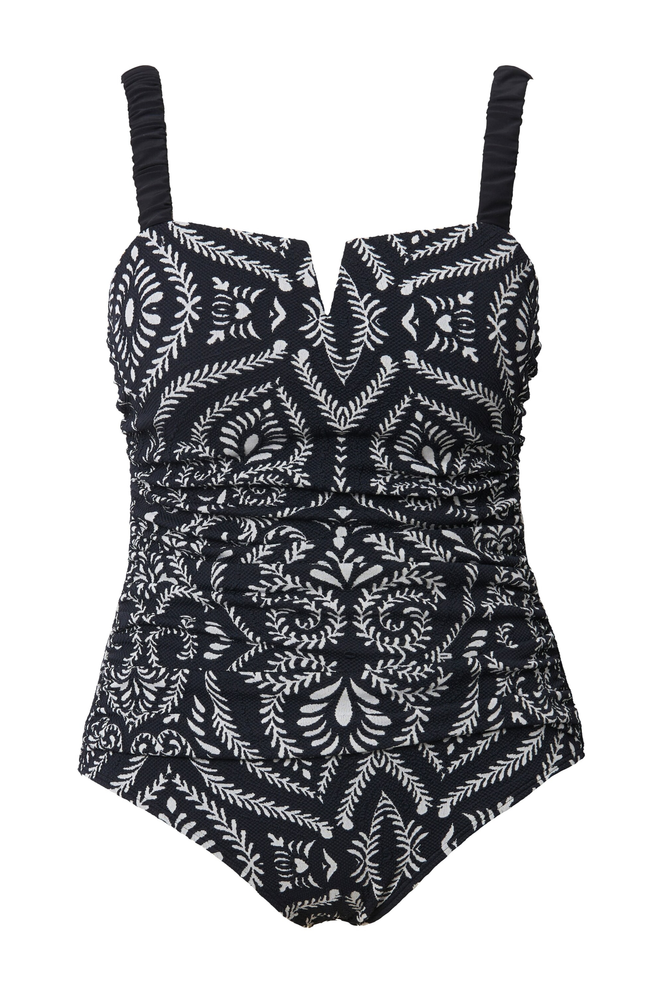 Ulla Popken Balconette Badpak in Zwart: voorkant