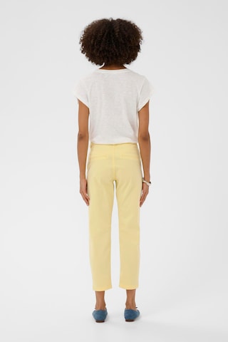 CULTURE Regular Trousers 'Brita' in Yellow