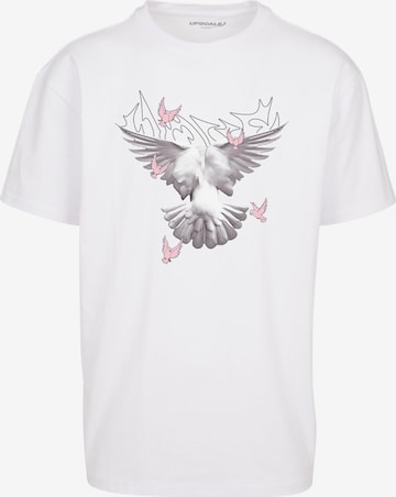 balts MT Upscale T-Krekls 'Doves': no priekšpuses