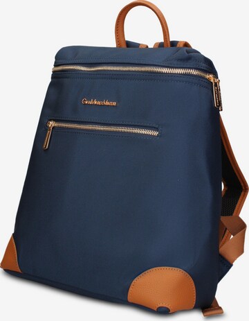 Zaino 'Zaino Vegan Leather Gianmarco Venturi - e con Zip' di GianMarco Venturi in blu: frontale