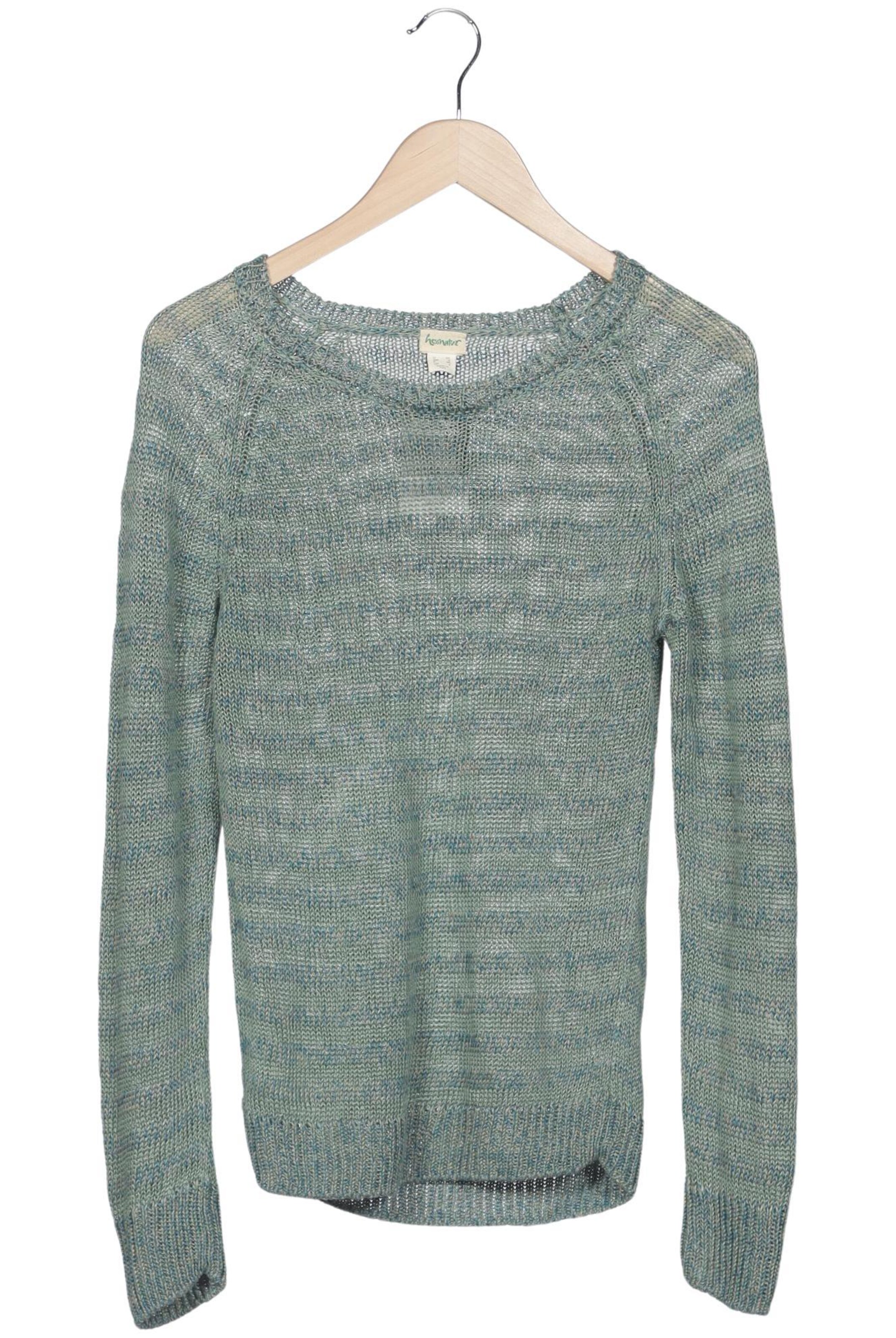hessnatur Sweater & Cardigan in XS in Green: front